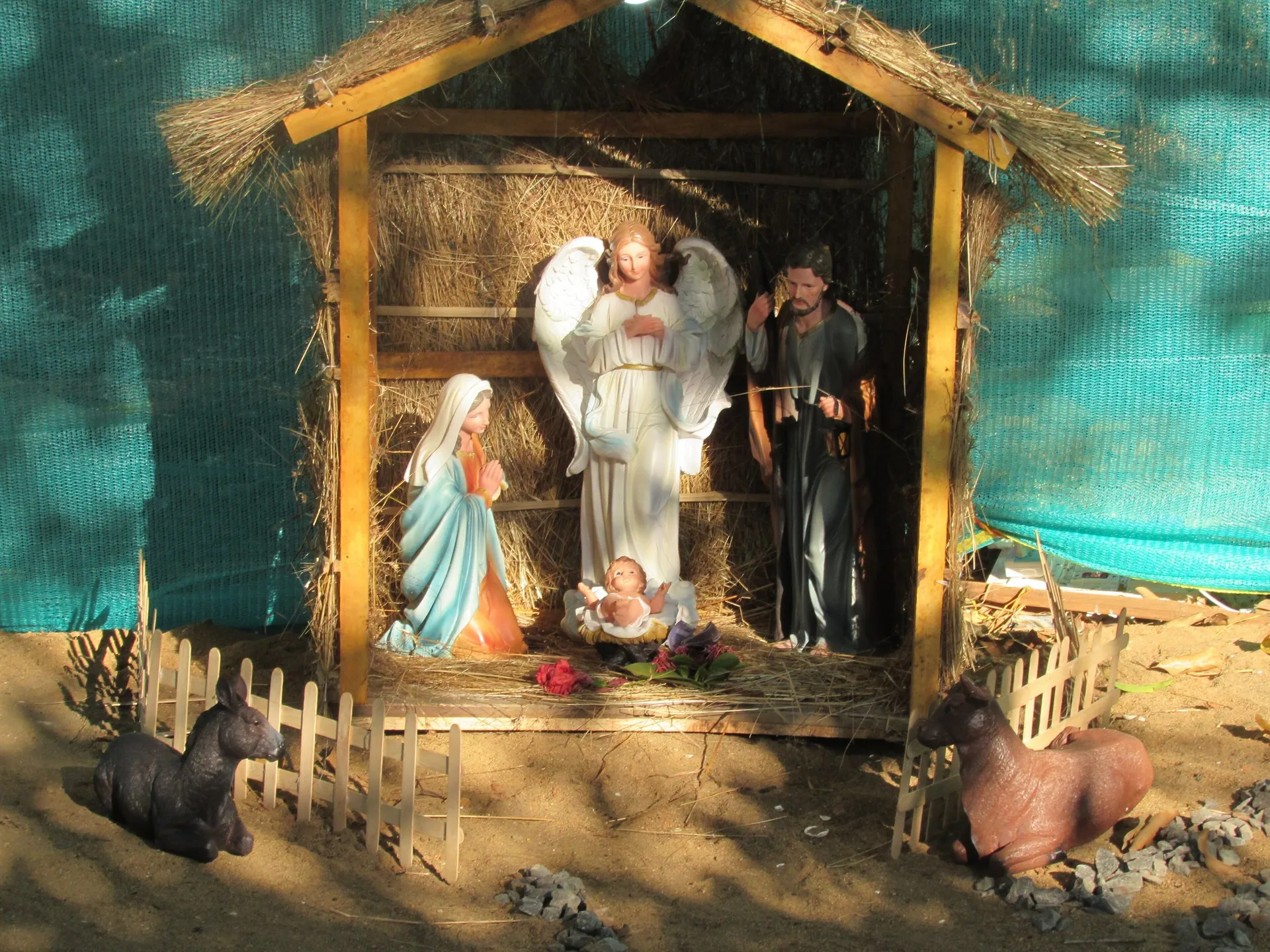 A Christmas crib in Siolim, Goa, in December 2023