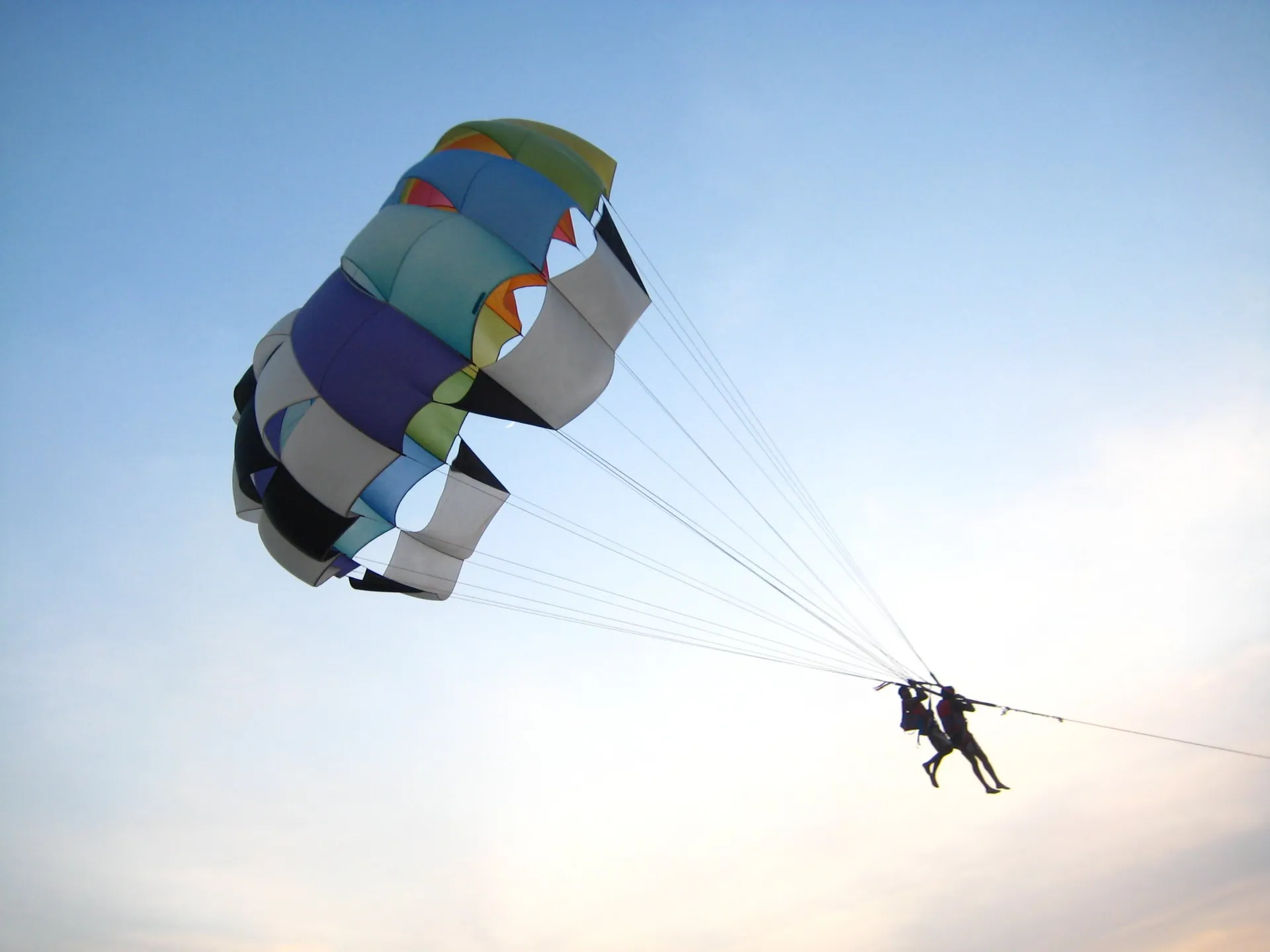 Parasailing above Calangute beach, Goa