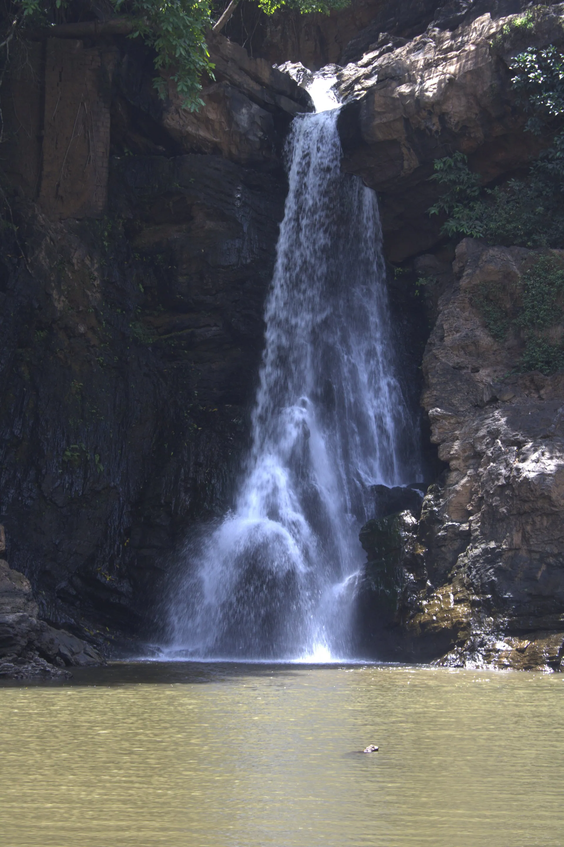 The Arvalem, or Harvalem, waterfall in North Goa, falling into its pool